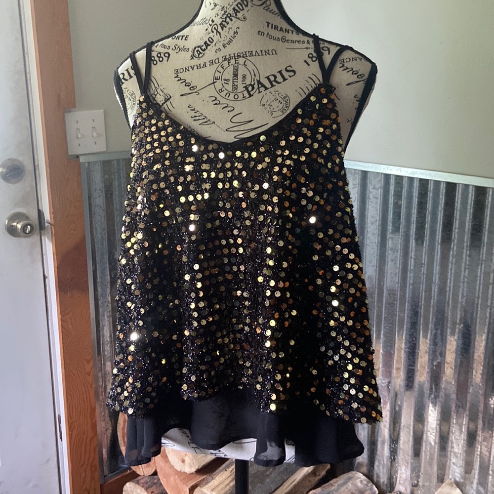 She + Sky Sequin Crop